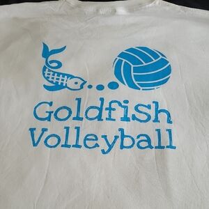 #6 XXL Goldfish Volleyball White T-Shirt